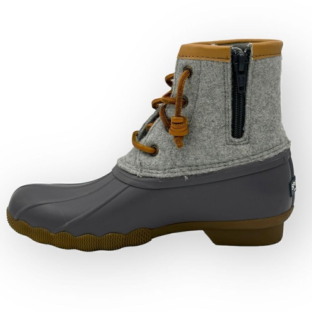 Sperry Youth Girls Saltwater STK163900 Boots Shoes Grey Girls 2m